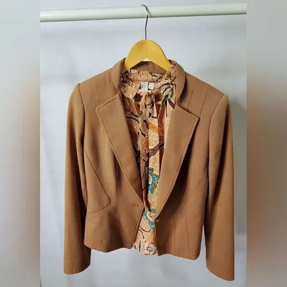 Joie Floral Blouse in Peach and Teal - Picture 5 of 7